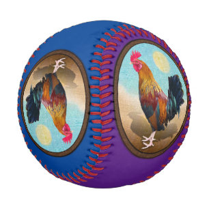 Key West - Gypsy Rooster Vintage Oval Baseball