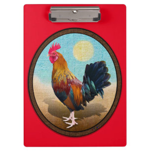 Key West - Gypsy Rooster Vintage Oval Clipboard