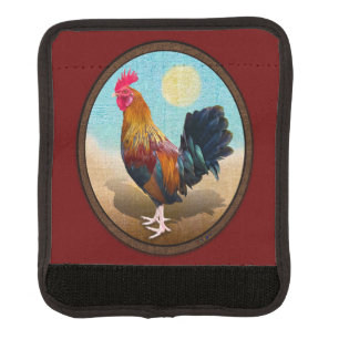 Key West - Gypsy Rooster Vintage Oval Luggage Handle Wrap
