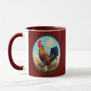Key West - Gypsy Rooster Vintage Oval Mug