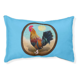 Key West - Gypsy Rooster Vintage Oval Pet Bed