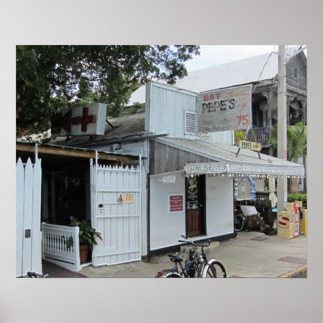 Key West Historic Pepe's Cafe Poster (Front)