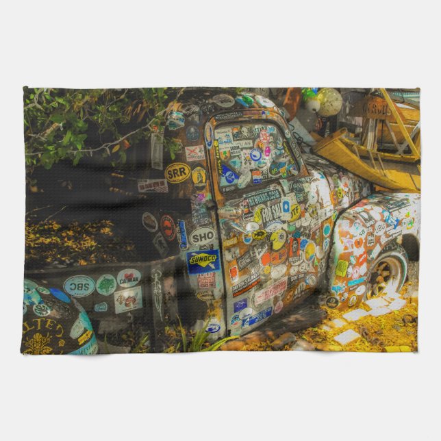 Key West is Art, Old Pickup Truck Towel (Horizontal)