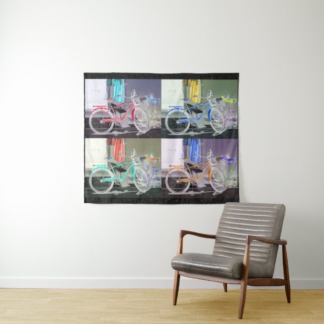 Key West is Color, Key West Bicycle Tapestry (In Situ (Horizontal))