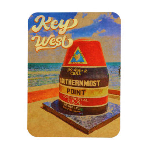 Key West Island Florida Palm Tree Beach Souvenir Magnet