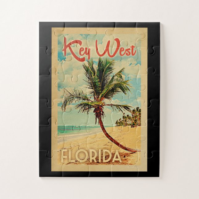 Key West Jigsaw Puzzle Florida Palm Tree Beach (Vertical)