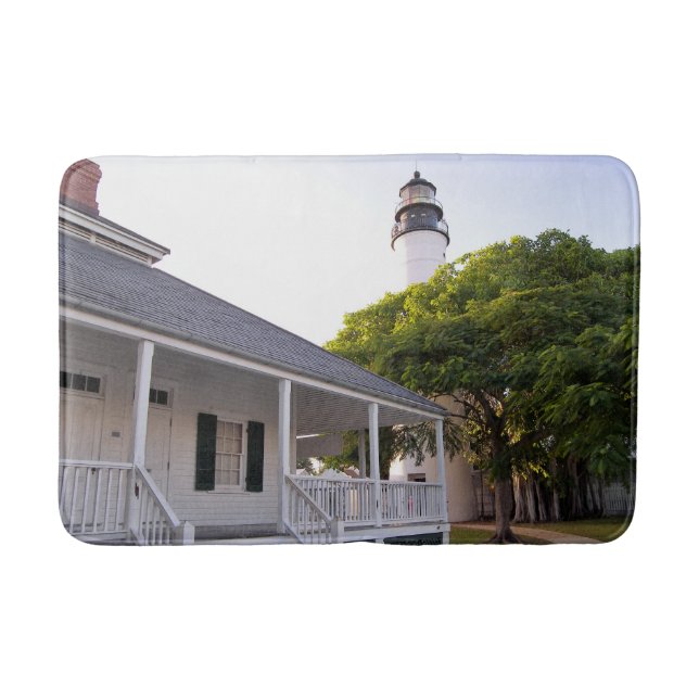 Key West Lighthouse, Florida Bathroom Mat (Front)