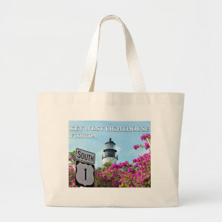 Key West Lighthouse, Florida Large Tote Bag