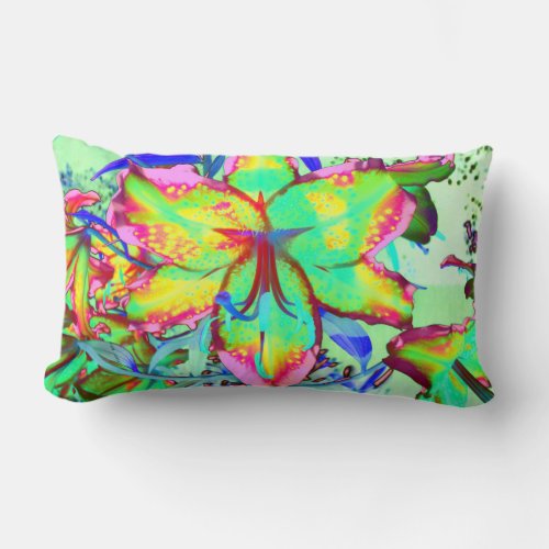Key West Lily Lumbar Pillow