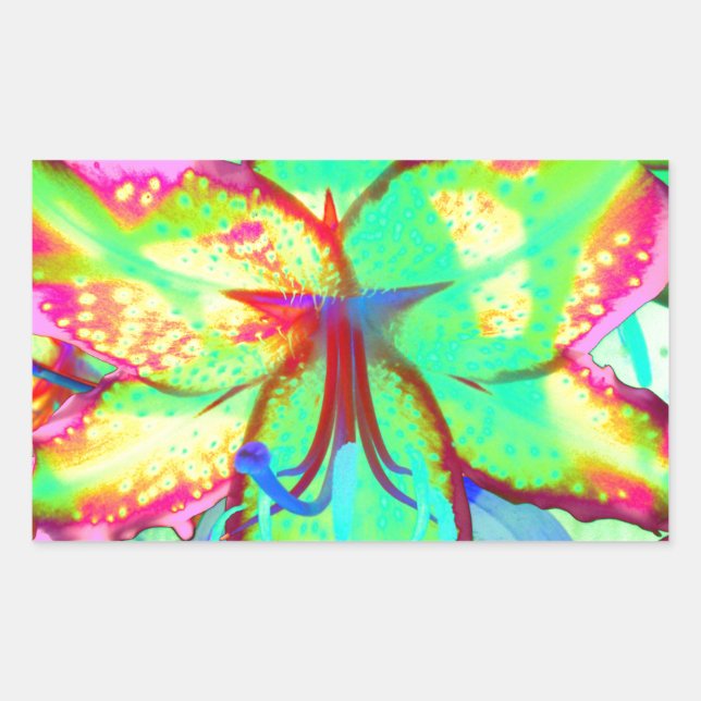 Key West Lily Rectangular Sticker (Front)
