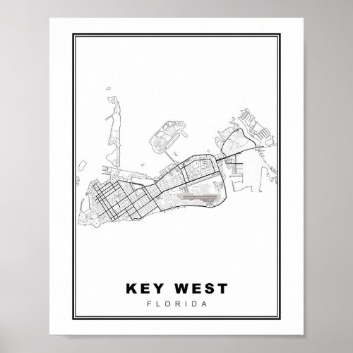 Key West Map Poster