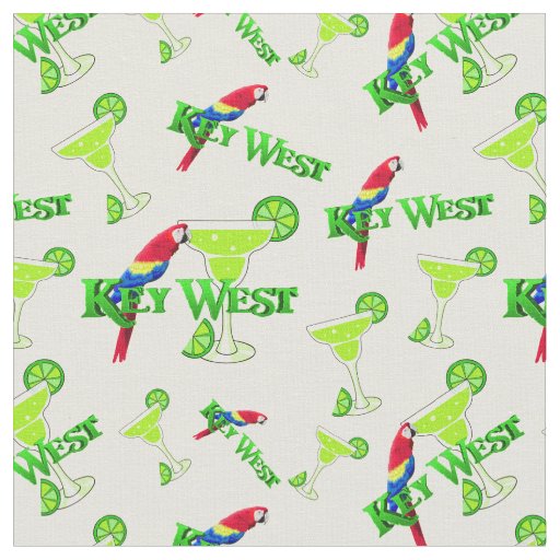 Key West Margarita Parrot Florida Fabric
