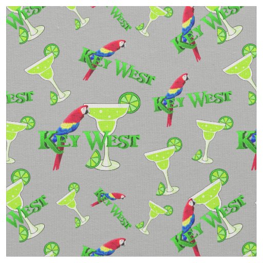 Key West Margarita Parrot Florida Summer Fabric
