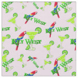 Key West Margarita Parrot Florida Summer Pink Fabric