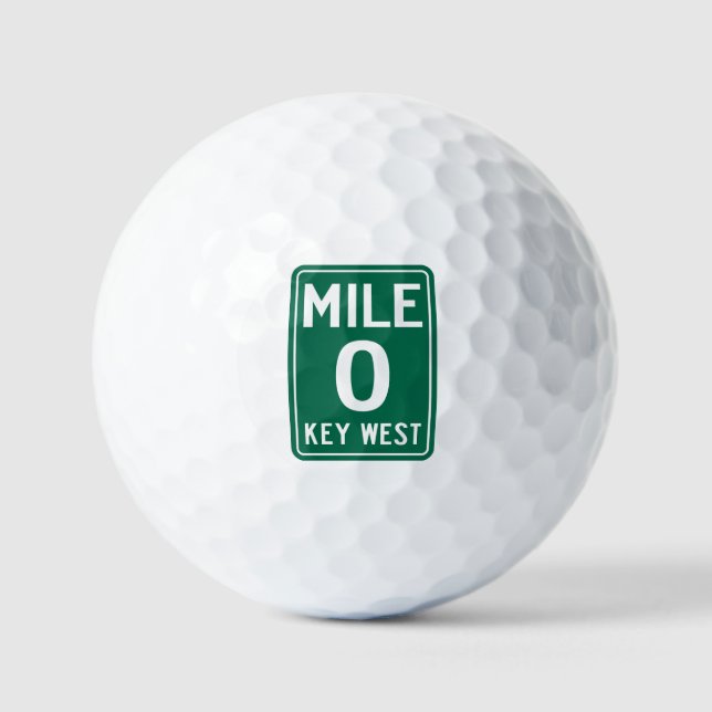 Key West Mile 0, Florida USA Golf Balls (Front)