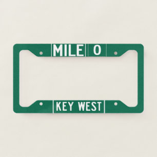Key West Mile 0, Florida USA License Plate Frame
