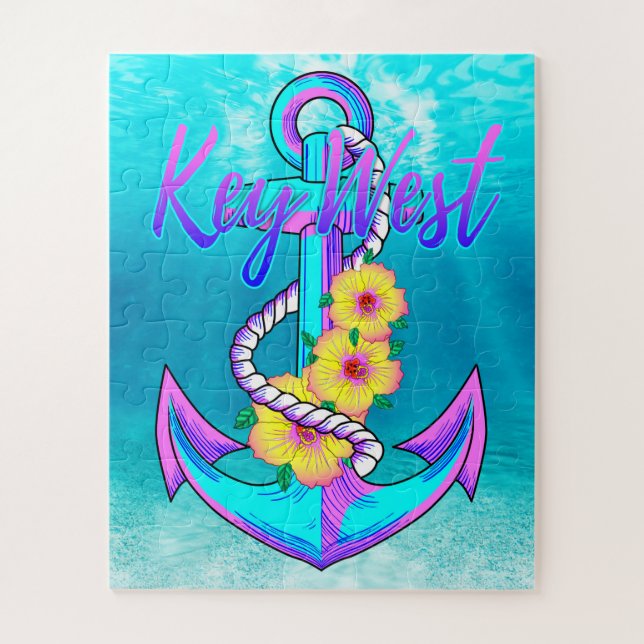 Key West Nautical Anchor Jigsaw Puzzle (Vertical)