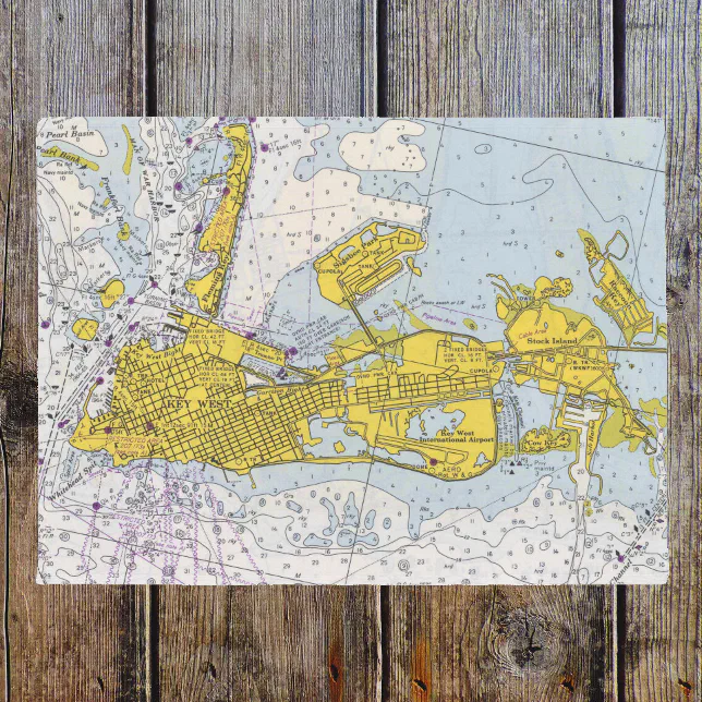 Key West Nautical Chart Map Doormat Zazzle