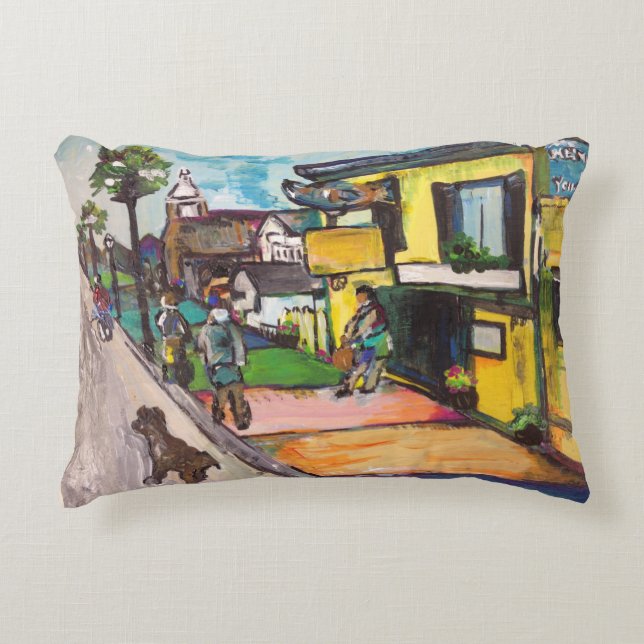 Key West Painting Accent Pillow (Front)
