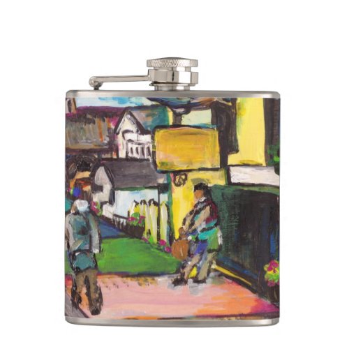 Key West Painting Hip Flask