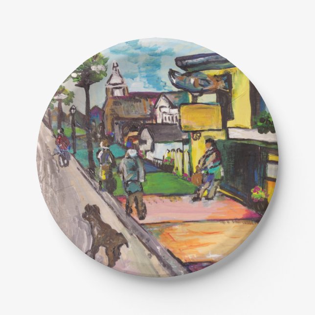 Key West Painting Paper Plates (Front)