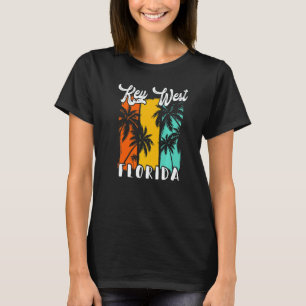 Key West Palm Trees Beach Florida Retro Vacation F T-Shirt