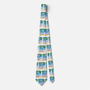Key West Pink Flamingo Florida Keys Neck Tie
