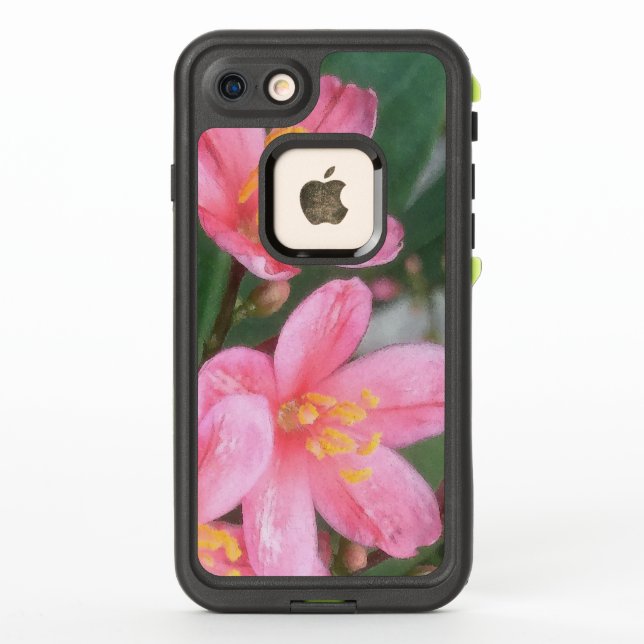 Key West Pink Flowers LifeProof iPhone Case (Back)