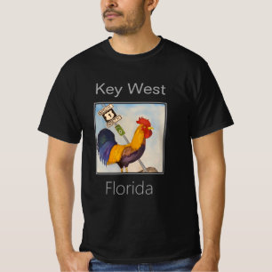 Key West Rooster and US Highway 1 Sign T-Shirt