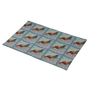 Key West Rooster Pattern Placemat