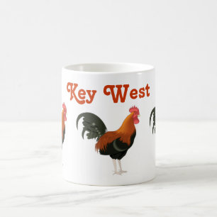 Key West Roosters Florida Chicken Animals Coffee Mug
