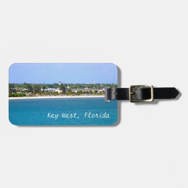 Key West Shoreline Custom Luggage Tag (Front Horizontal)
