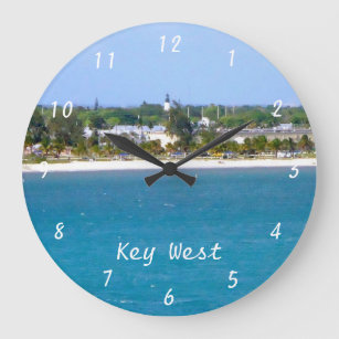 Key West Shoreline Large Clock