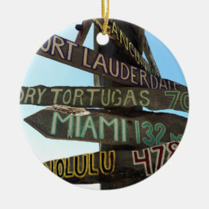 Key West Signs Ceramic Ornament