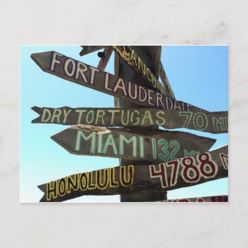 Key West Signs Postcard