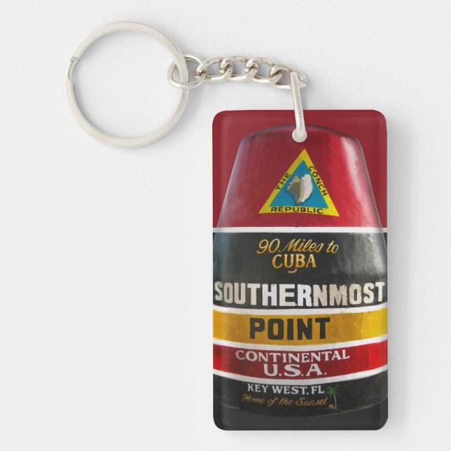 Key West Southernmost Point of the Continental USA Keychain (Front)