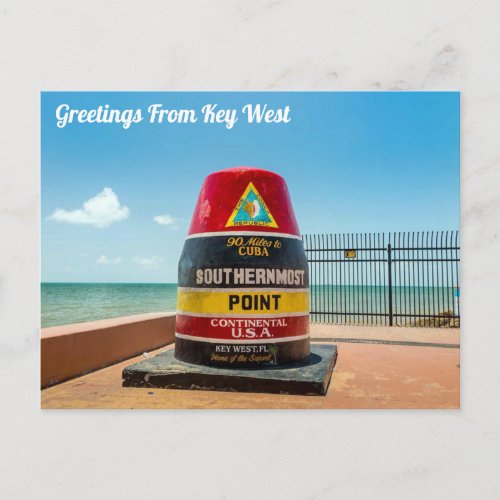 Key West Southernmost Point Postcard