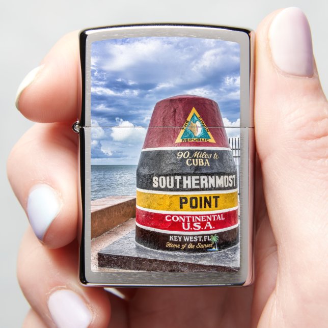Key West Southernmost Point Zippo Lighter (In Hand)