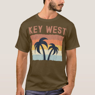 Key West Summer Palm Beach Retro Sunset Design  T-Shirt