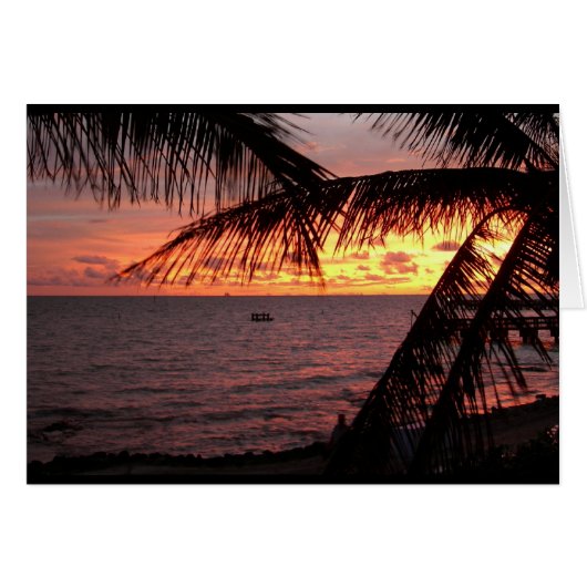 Key West Sunset (Blank) Cards (Front Horizontal)