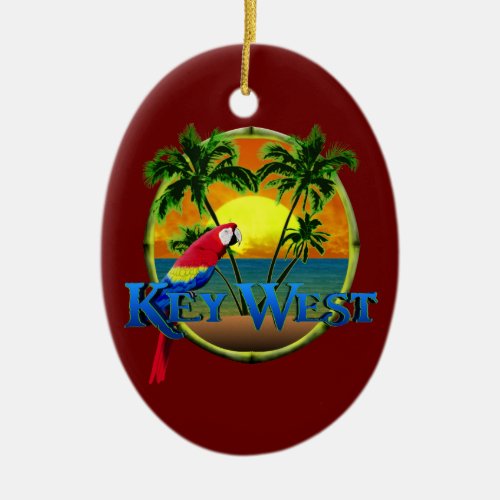 Key West Sunset Ceramic Ornament