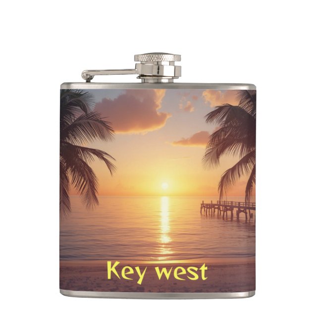 Key west sunset flask (Front)