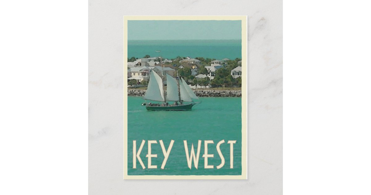 Vintage Postcard The Western Union In Sunset Of Key West Florida United  States