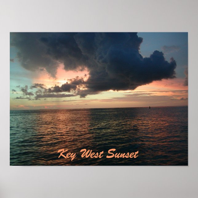 Key West Sunset Poster (Front)