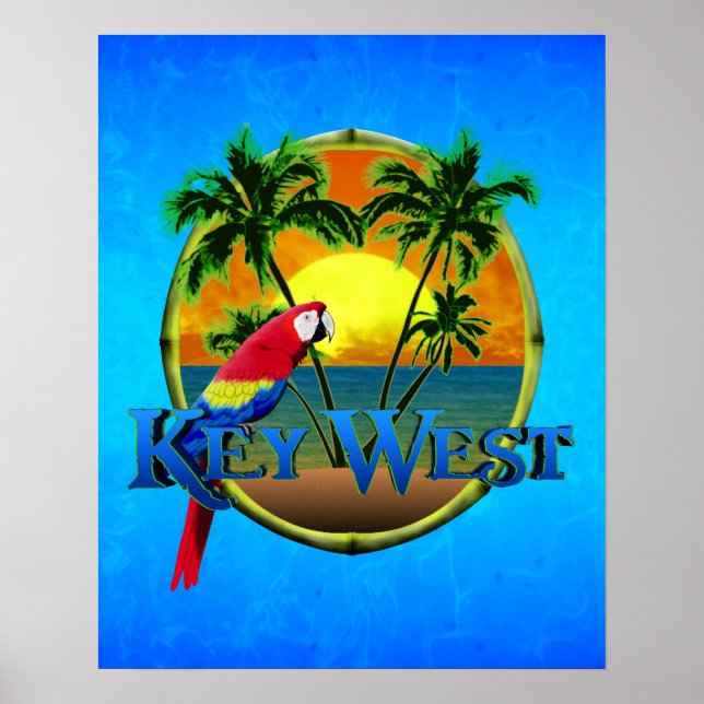 Key West Sunset Poster (Front)
