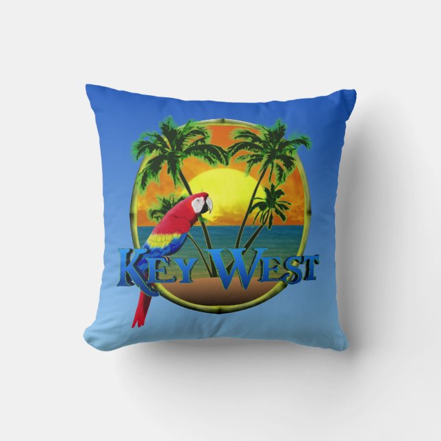 Key West Sunset Throw Pillow (Front)