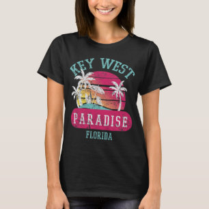 Key West Sunset Vintage Florida Beach Novelty Art  T-Shirt