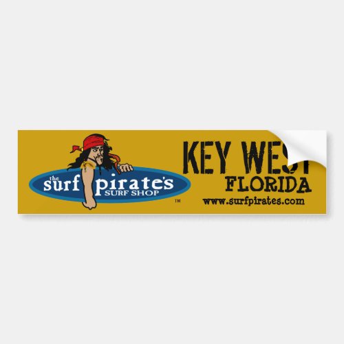 Key West Surf Shop Bumper Sticker