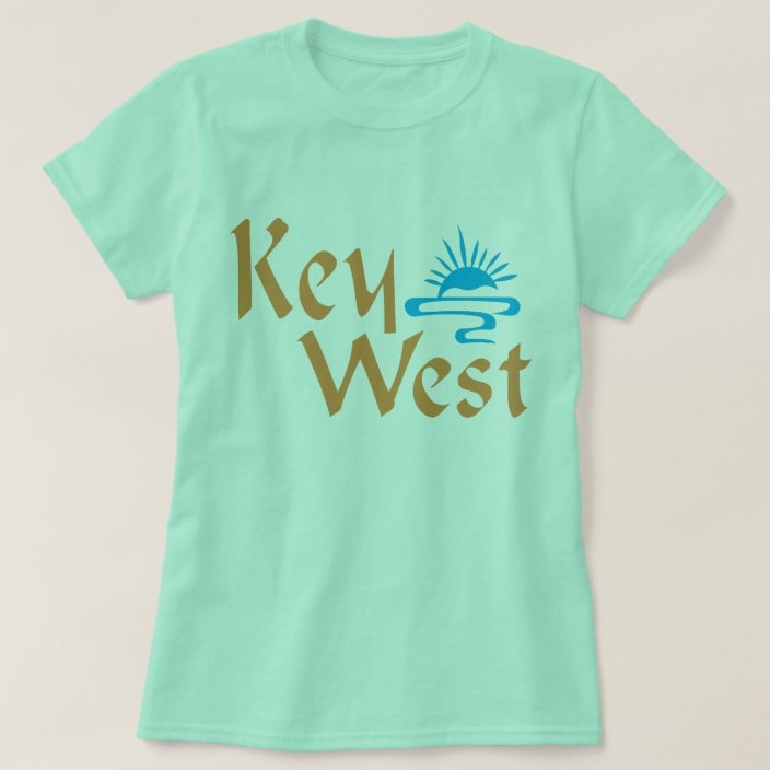 Key West t-shirt with sunset design | Zazzle