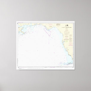 Key West to the Mississippi River Nautical Chart Canvas Print